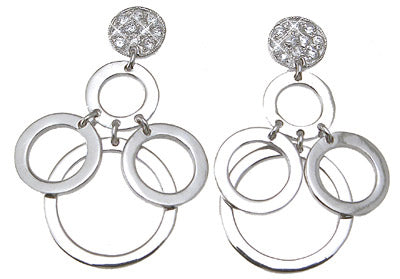 925 sterling silver brilliant cut fashion earrings 1 4 ct