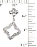 925 sterling silver fashion earrings 1 ct