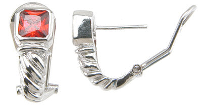 925 sterling silver rhodium finish princess fashion bezel earrings