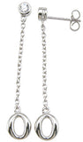 925 sterling silver fashion bezel earrings 1 4 ct