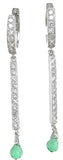 925 sterling silver rhodium finish fashion earrings 1 2 ct