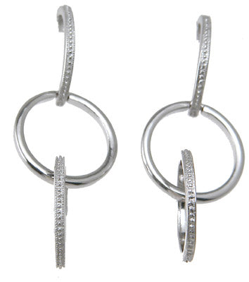 925 sterling silver rhodium earrings