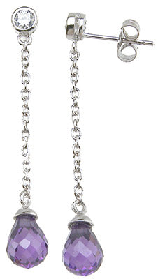 925 sterling silver fashion bezel earrings 1 5 ct