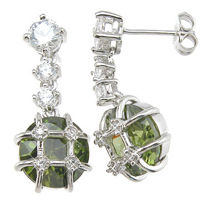 925 sterling silver rhodium finish brilliant antique style prong earrings