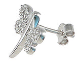 925 sterling silver rhodium finish cz dragon fly earrings