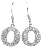 925 sterling silver rhodium finish cz pave earrings