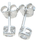 925 sterling silver fashion bezel earrings 0 75 ct