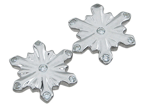 925 sterling silver snowflake fashion earrings