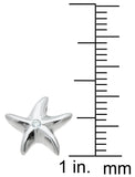 925 sterling silver star fish earrings 0 05 ct