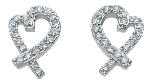 925 sterling silver heart fashion earrings