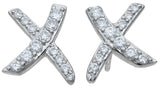 925 sterling silver fashion pave earrings 1 1 ct