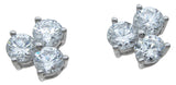925 sterling silver three stone earrings 3 6 ct