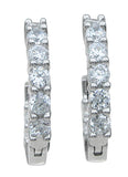 925 sterling silver rhodium finish fashion prong earrings 1 5 ct