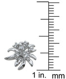 925 sterling silver flower fashion earrings