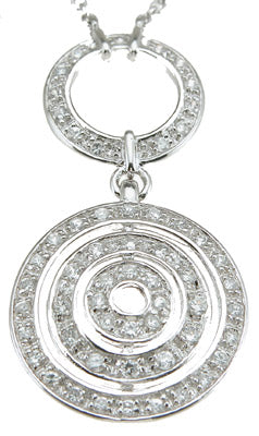 925 sterling silver rhodium finish cz designer inspired necklace 1 ct