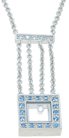 925 sterling silver rhodium finish cz brilliant fashion necklace 1 2 ct
