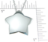 925 sterling silver rhodium finish star fashion necklace ct