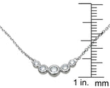 925 sterling silver fashion necklace 0 5 ct bezel