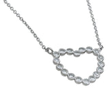 925 sterling silver heart necklace 1 ct