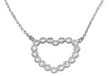 925 sterling silver heart necklace 1 ct
