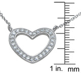 925 sterling silver heart necklace 75 ct