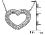 925 sterling silver heart necklace 2 ct
