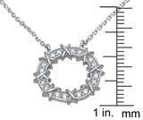 925 sterling silver fashion necklace 0 5 ct pave