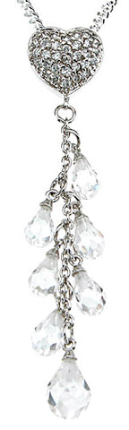 925 sterling silver rhodium finish swarovski crystal fashion pave pendant