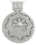 925 sterling silver rhodium finish locket antique style pave pendant
