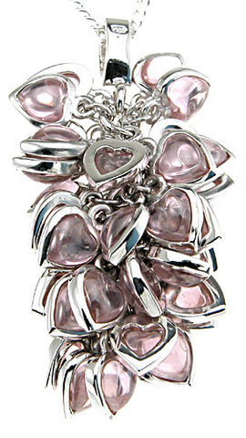 925 sterling silver rhodium finish fashion bezel pendant