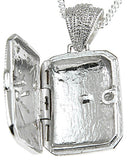 925 sterling silver rhodium finish locket antique style lock pave pendant