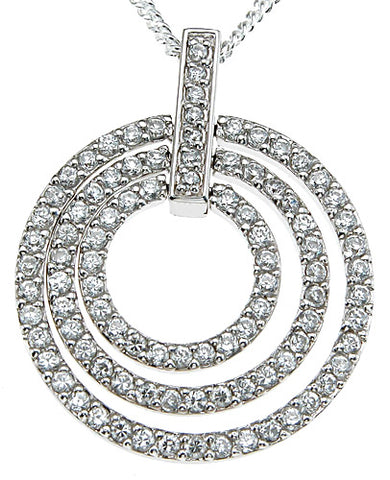 925 sterling silver rhodium finish prong pendant
