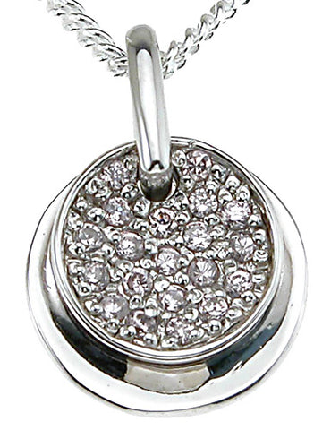 925 sterling silver rhodium finish moon fashion pave pendant