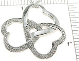925 sterling silver rhodium finish cz brilliant heart pendant