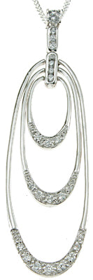 925 sterling silver rhodium finish cz brilliant designer inspired pendant