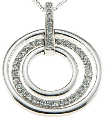 925 sterling silver rhodium finish cz brilliant designer inspired pave pendant