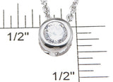 925 sterling silver rhodium finish brilliant fashion bezel pendant