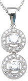 925 sterling silver rhodium finish brilliant antique style pave pendant 1 ct