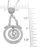 925 sterling silver rhodium finish antique style pendant 1 ct