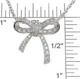 925 sterling silver rhodium finish cz ribbon pendant