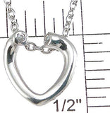 925 sterling silver rhodium finish cz heart pendant 0 04 ct