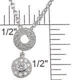925 sterling silver rhodium finish cz antique style pendant