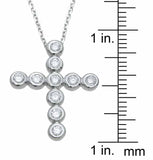 925 sterling silver fashion cross pendant 1 25 ct