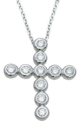 925 sterling silver fashion cross pendant 1 25 ct