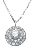 925 sterling silver fashion pave pendant 1 8 ct