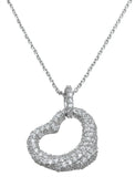925 sterling silver fashion heart pendant 2 5 ct