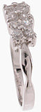 925 sterling silver platinum finish fashion ring prong
