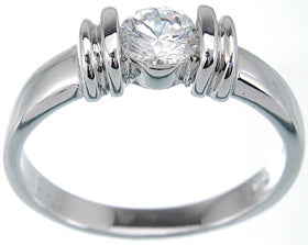 925 sterling silver platinum finish brilliant fashion ring alique 0 25 ct