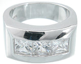 925 sterling silver platinum finish princess fashion ring alique 2 5 ct