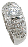 925 sterling silver rhodium finish cz brilliant fashion anniversary ring